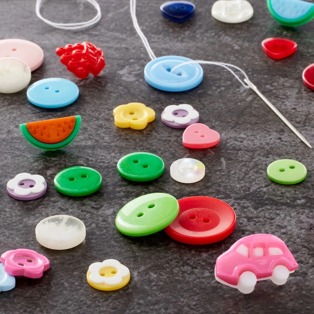 Buy π Assorted Brights Craft Button Value Pack by Loops & Threads™ π― - Image 2