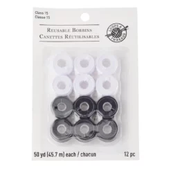 Deals βοΈ Loops & Threads™ Reusable Bobbins, Black & White π