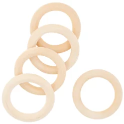 Best Sale ❤️ Loops & Threads® Wood Cabone Rings, 5ct. 🛒