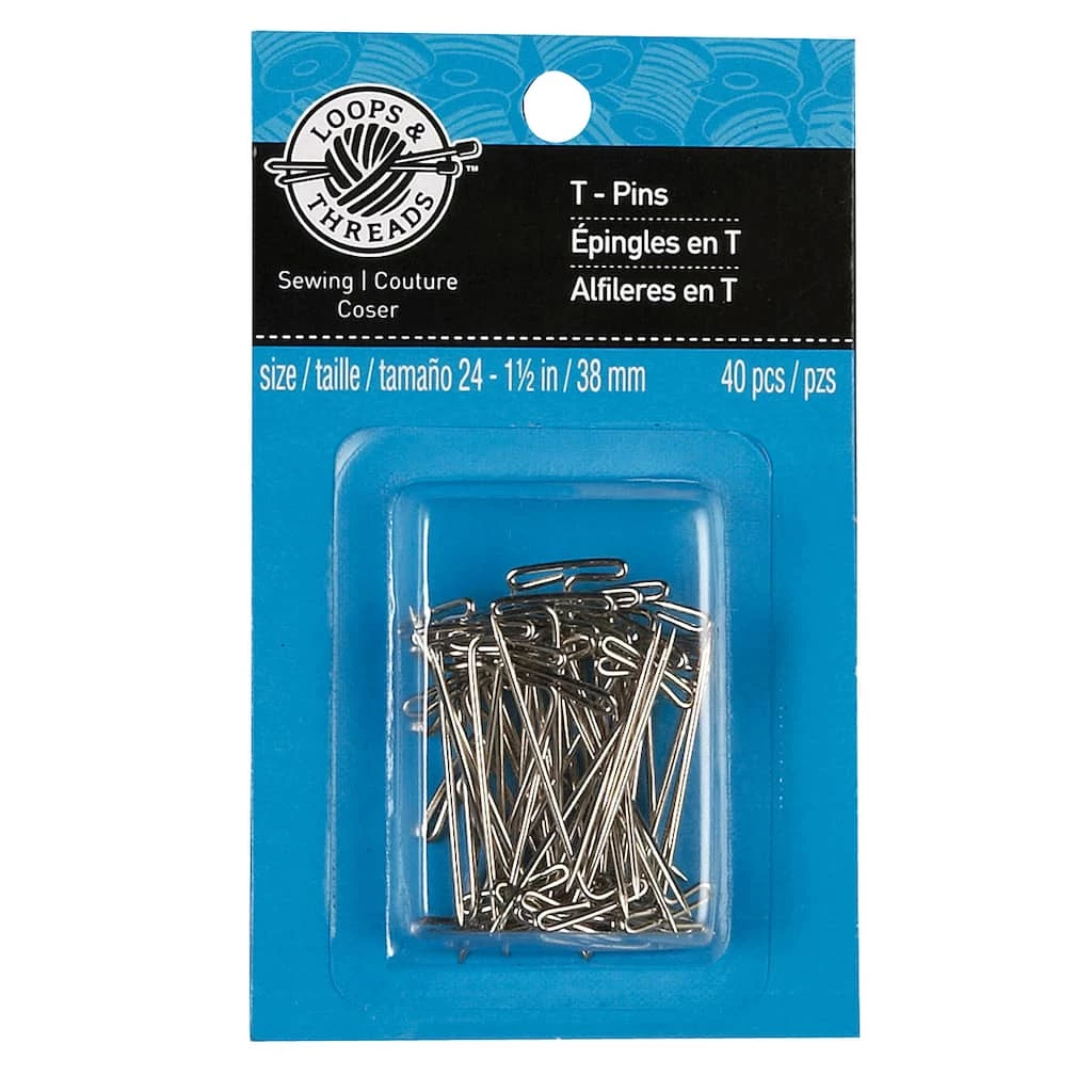 New β Loops & Threads™ T-Pins, 1 1/2" π