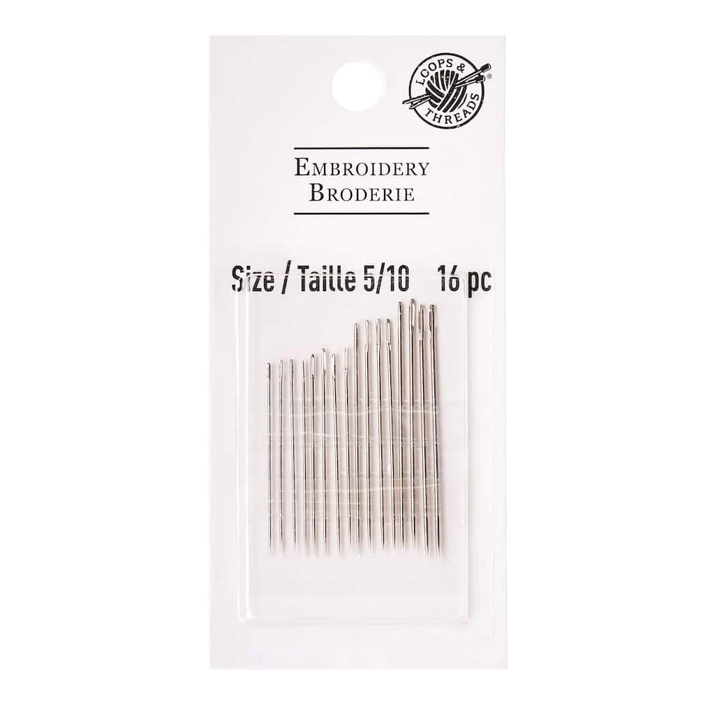 Best Sale π 18 Packs: 16 ct. (288 total) 5/10 Embroidery Needles by Loops & Threads™ π₯° - Image 2
