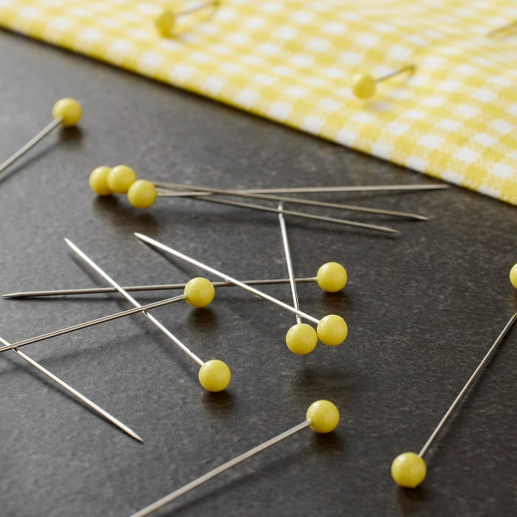 Best deal π 12 Packs: 500 ct. (6,000 total) 1.75" Yellow Ball Quilting Pins by Loops & Threads™ π - Image 2