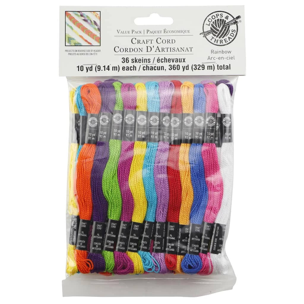 Budget 𧨠Rainbow Craft Cord by Loops & Threads™, 36ct. π€© - Image 2