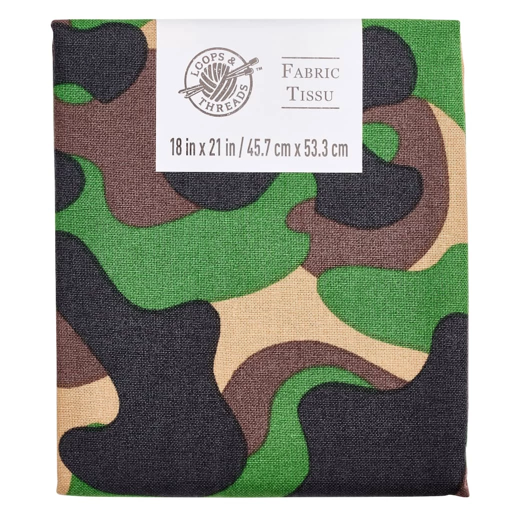 Outlet π₯° Camouflage Cotton Fabric by Loops & Threads® π―