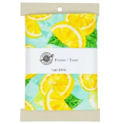 Budget π― Blue & Yellow Lemon Cotton Fabric Bundle by Loops & Threads™ βοΈ