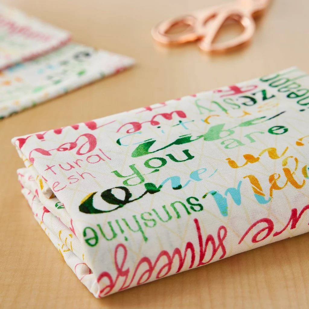 Deals π Colorful Words Cotton Fabric Bundle by Loops & Threads™ π - Image 2