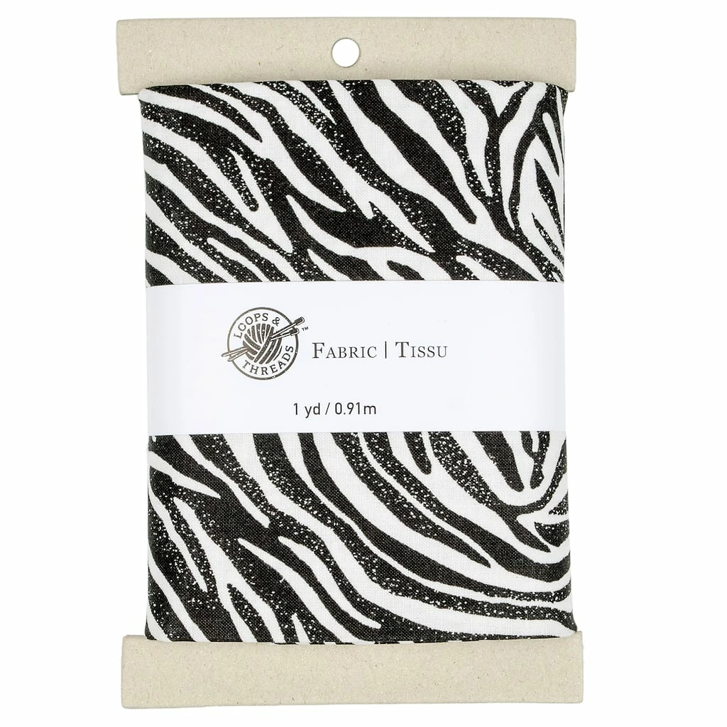 Best reviews of π Black & White Zebra Cotton Fabric Bundle by Loops & Threads™ β
