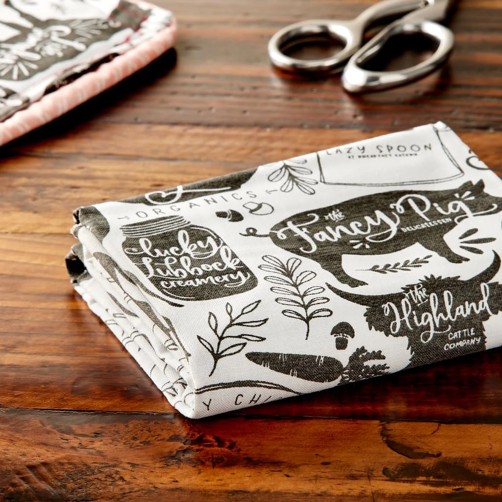 Hot Sale π Black & White Farmhouse Cotton Fabric Bundle by Loops & Threads™ β - Image 2