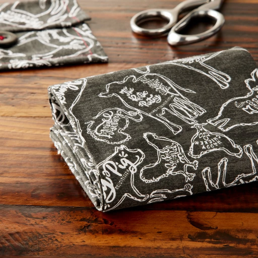 Best Sale ✔️ Black & White Farmhouse Cotton Fabric Bundle by Loops & Threads™ ⭐ - Image 2