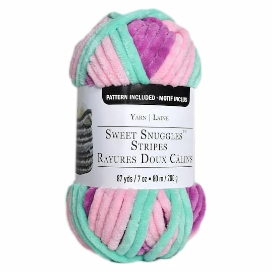 New β¨ 18 Pack: Sweet Snuggles™ Stripes Yarn by Loops & Threads® π - Image 9