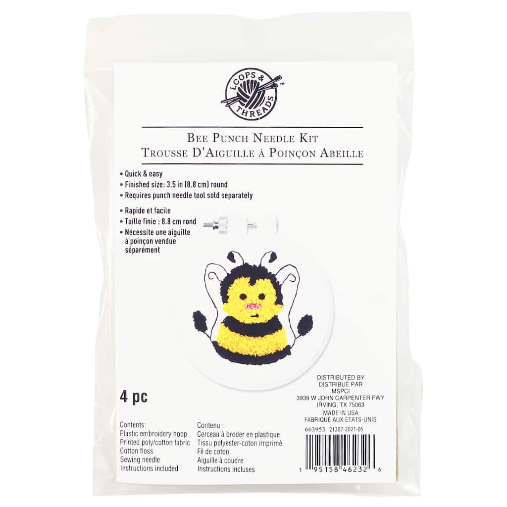 Best reviews of π€© Bee Punch Needle Kit by Loops & Threads® π