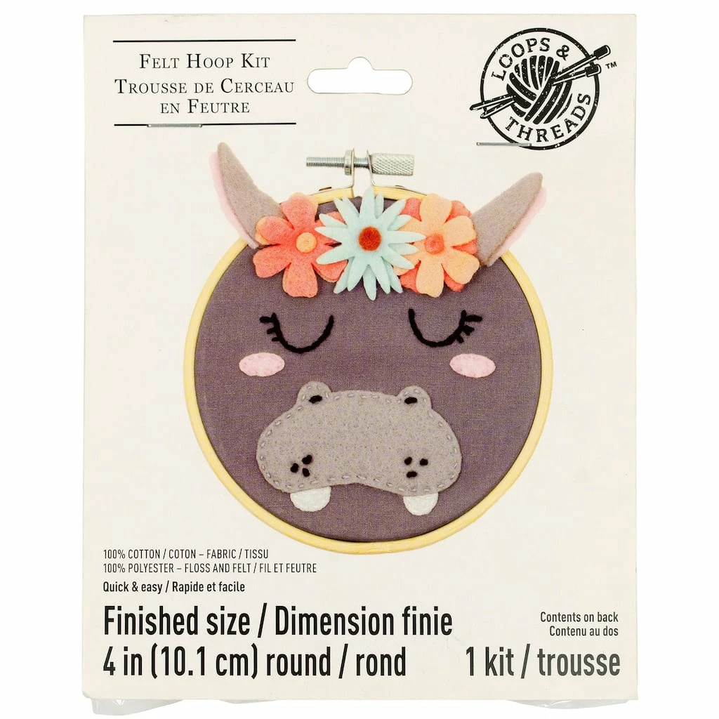 Best Sale π Hippo Felt Hoop Kit by Loops & Threads™ π