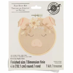 Best Sale 🛒 Pig Felt Hoop Kit by Loops & Threads™ 😀