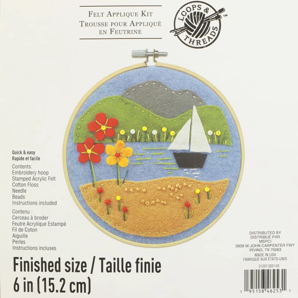 Outlet π Sailboat Felt Applique Kit by Loops & Threads® π - Image 3
