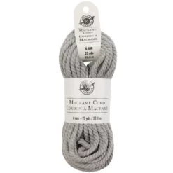 Hot Sale π€© Charcoal Macramé Cotton Cord by Loops & Threads®, 75ft. β¨