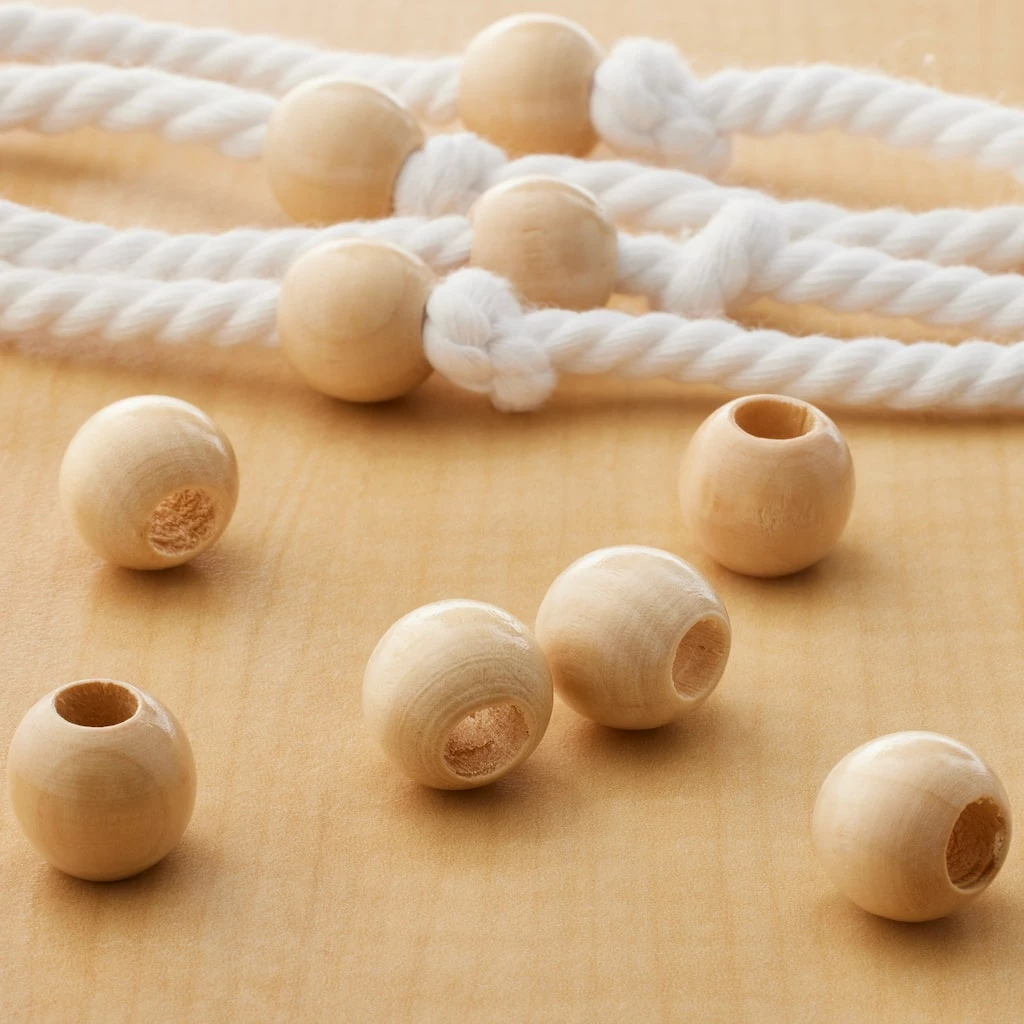 Buy π 12 Packs: 28 ct. (336 total) Natural Wood Round Beads, 16mm by Loops & Threads® π― - Image 2