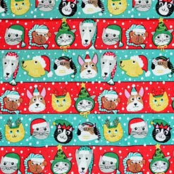 Budget π₯ Christmas Pets Cotton Fabric by Loops & Threads® βοΈ