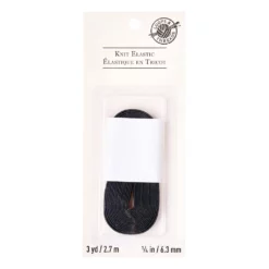 Best deal ✨ 24 Pack: 1/4" Black Knit Elastic by Loops & Threads™ 🌟