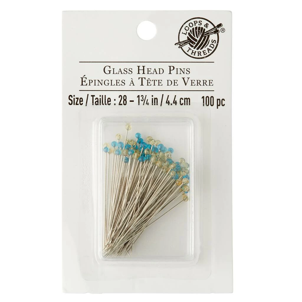 Outlet π 12 Packs: 100 ct. (1,200 total) Glass Head Pins by Loops & Threads™ π - Image 3