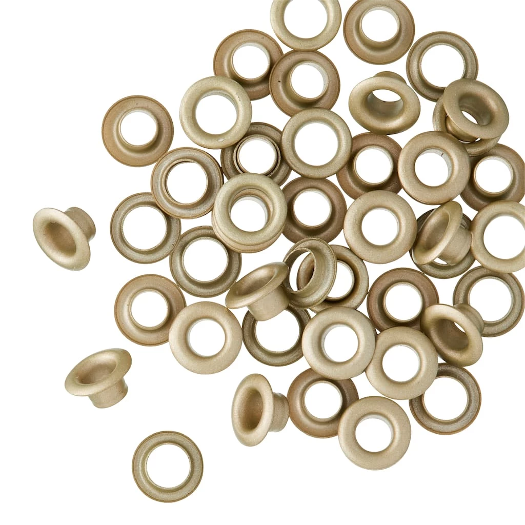 Outlet π 12 Packs: 25 ct. (600 total) 3/16" Antique Brass Eyelets by Loops & Threads™ π