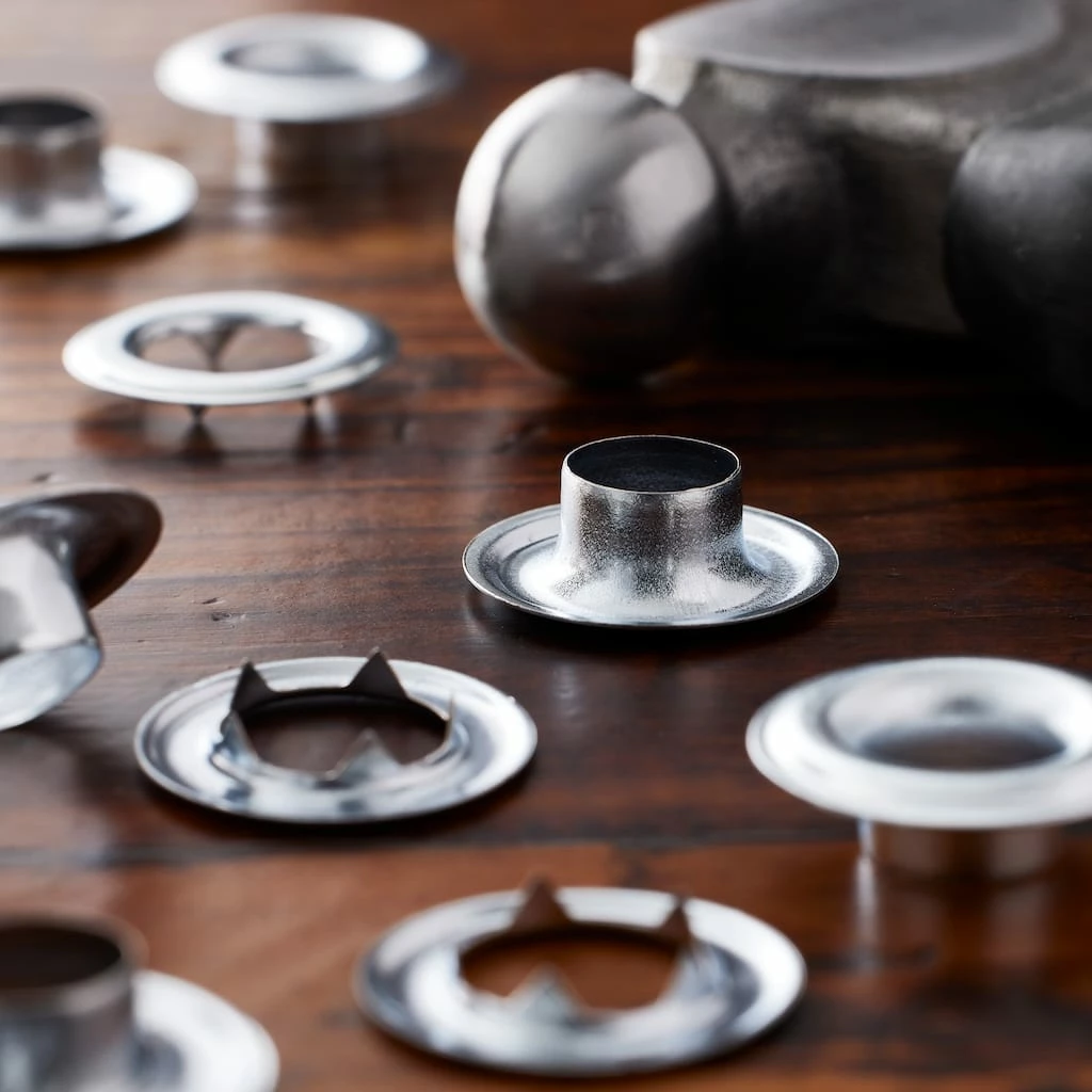 Wholesale β 12 Packs: 8 ct. (96 total) 7/16" Silver Eyelets by Loops & Threads™ π - Image 2