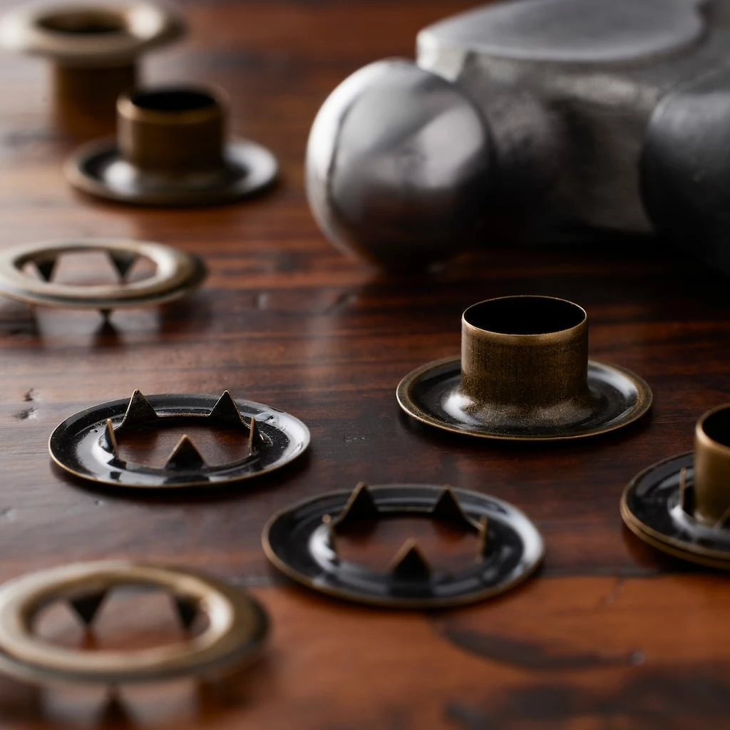 Cheap π 12 Packs: 8 ct. (96 total) 7/16" Antique Brass Eyelets by Loops & Threads™ π - Image 2