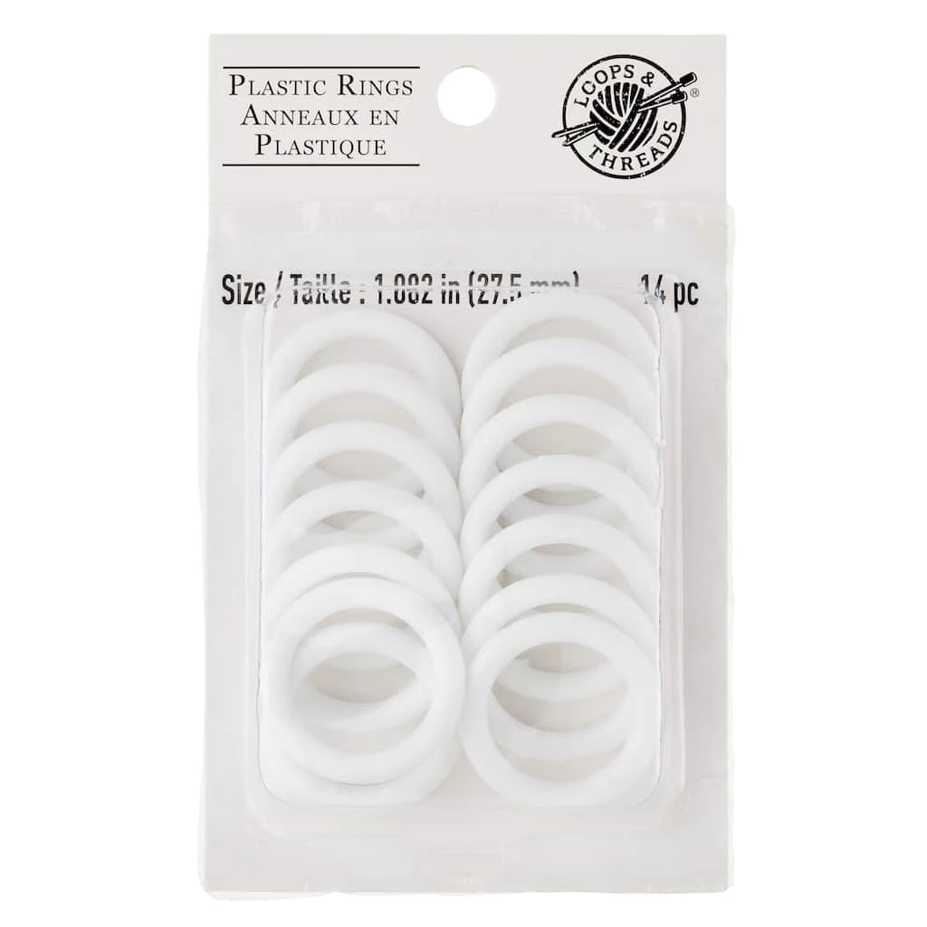Budget π₯° 12 Packs: 14 ct. (168 total) Plastic Rings by Loops & Threads™ π